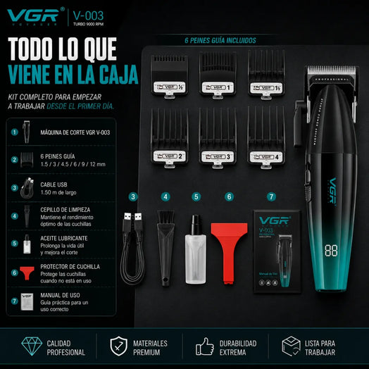 Máquina Profesional Corta Pelo VGR V-003