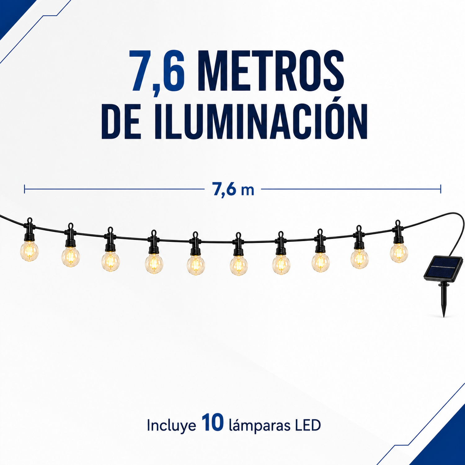 Guirnalda Luces Solar Exterior