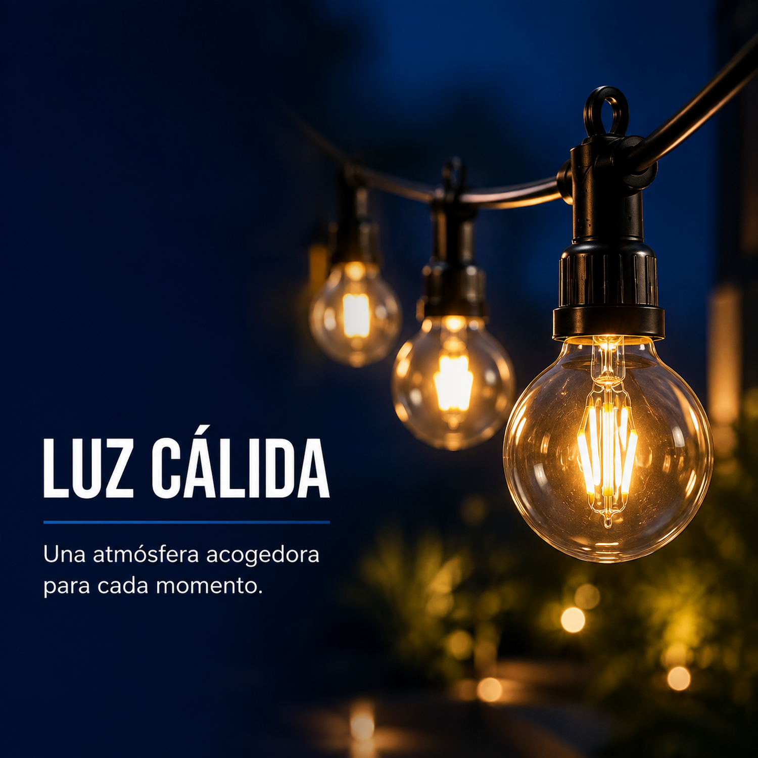 Guirnalda Luces Solar Exterior