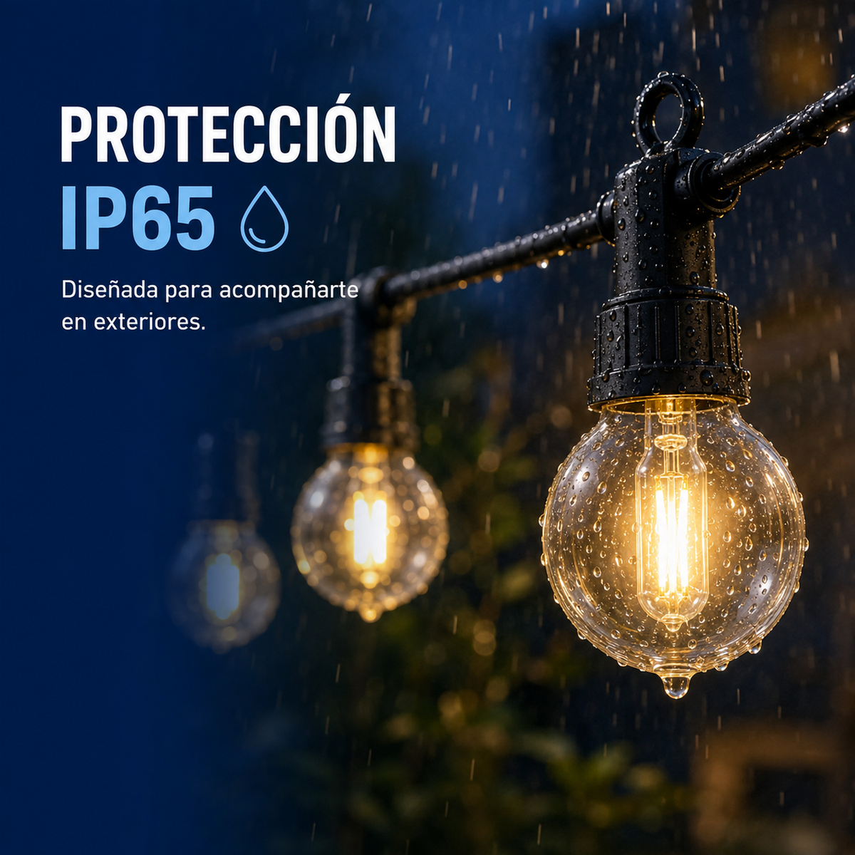 Guirnalda Luces Solar Exterior