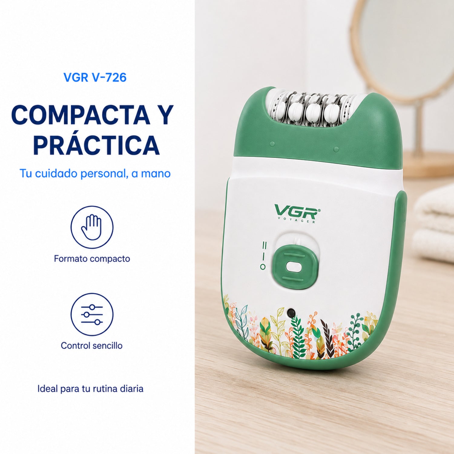Depiladora Electrica Vgr 726 - Portátil