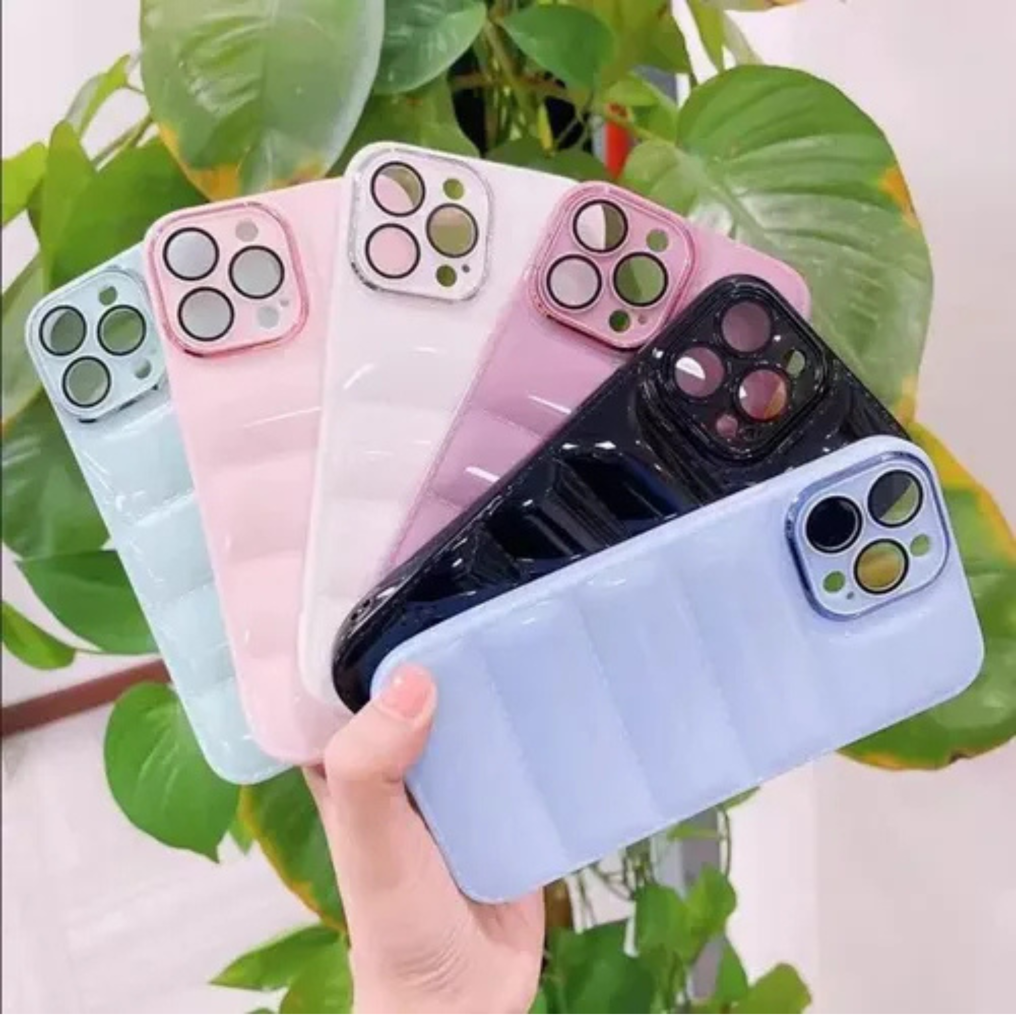 Funda Reforzada Protección para tu Iphone Case Puffer color Rosa