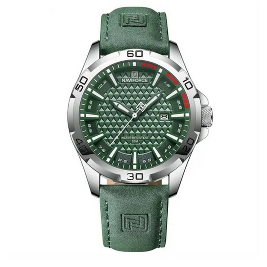 Reloj Naviforce Original de Cuero 8023 color Verde