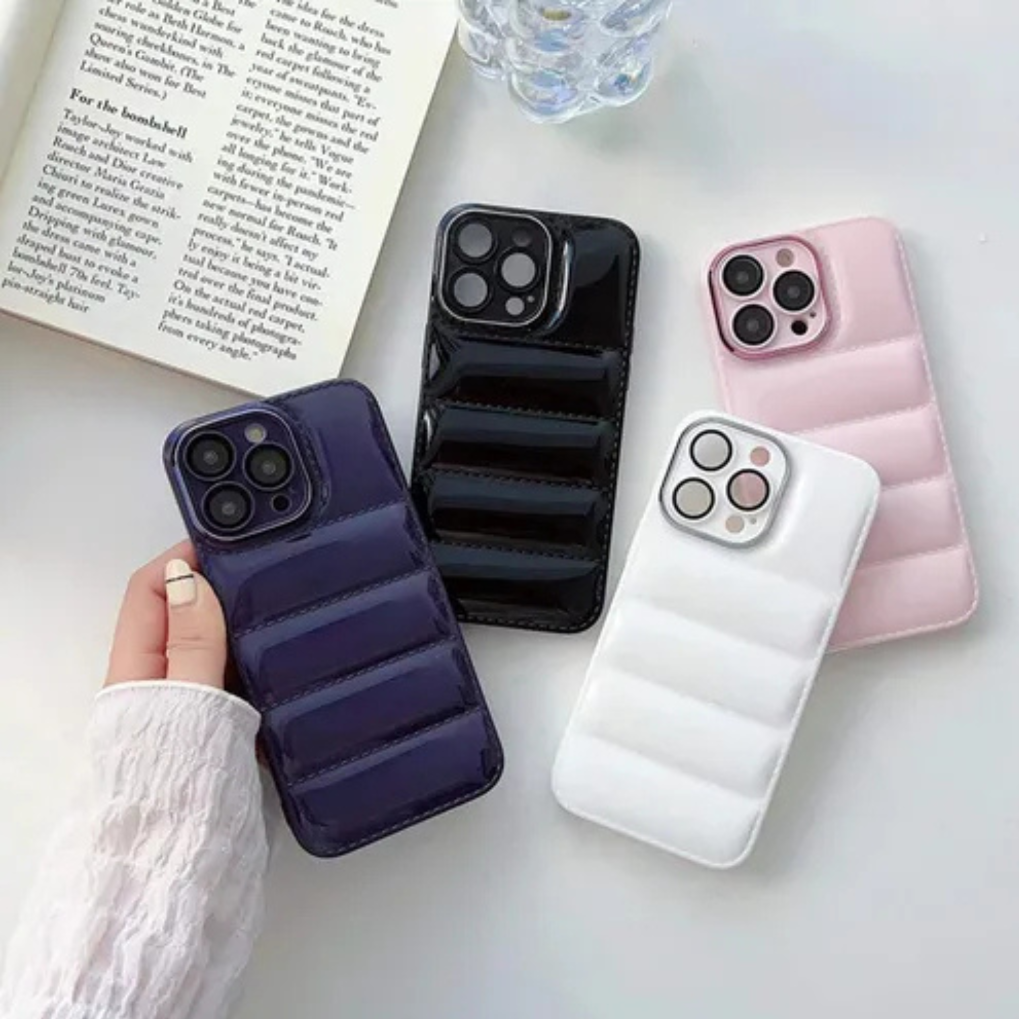Funda Reforzada Protección para tu Iphone Case Puffer color Verde