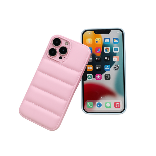 Funda Reforzada Protección para tu Iphone Case Puffer color Rosa