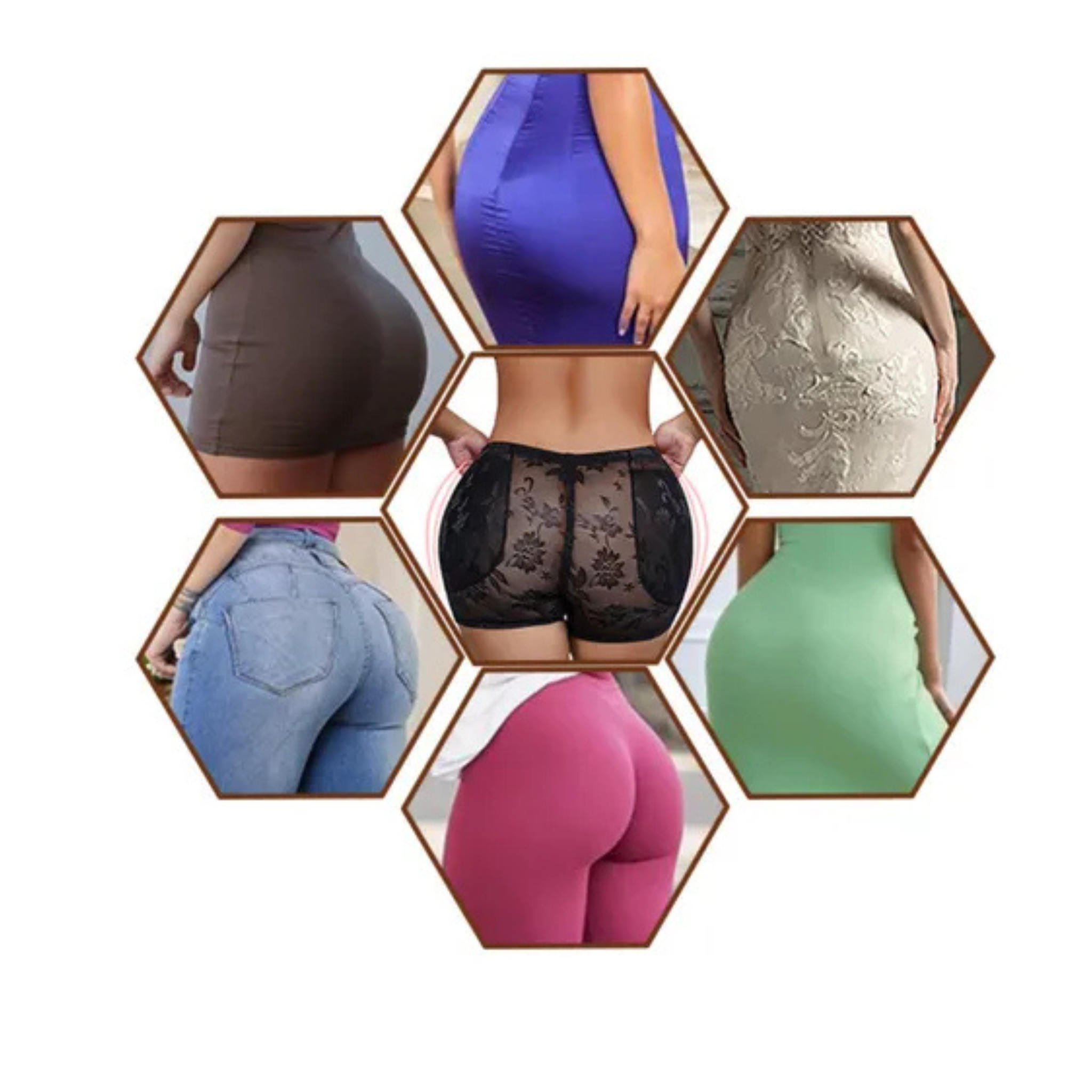 Short Moldeador de Mujer Levanta Glúteos Color Negro&Beige cod 6696