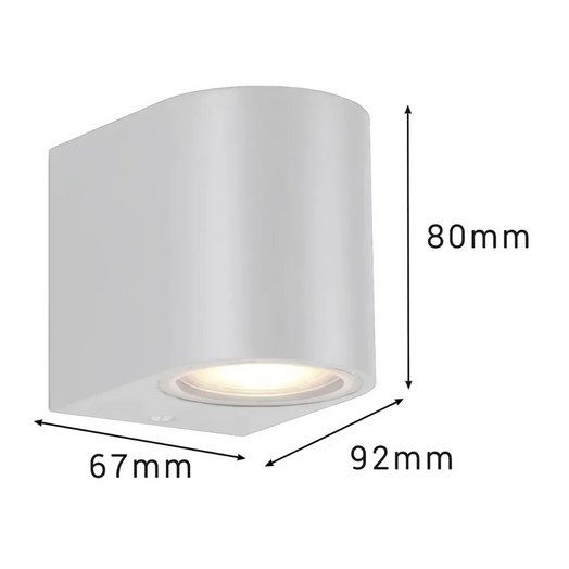Aplique Luz Exterior Curvo Pared Unidireccional Resiste Agua