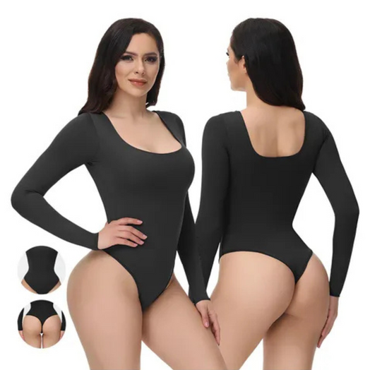 Body Faja Moldeadora Manga Larga color Negro cod P806