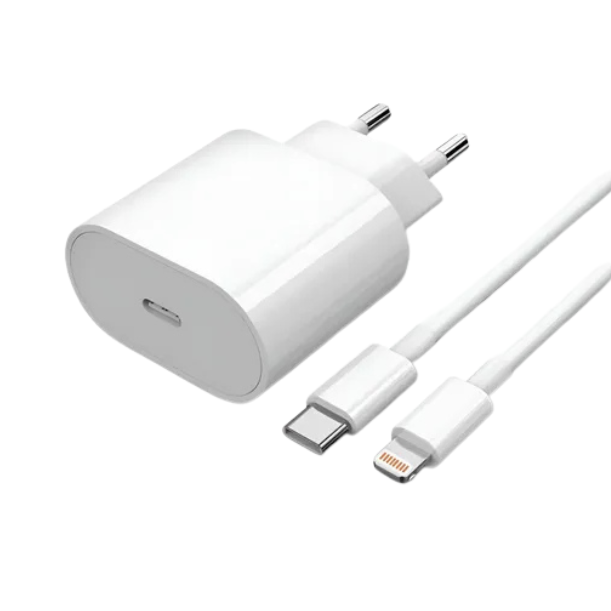 Cargador Para Iphone 11 12 13 14 35w Súper Rápido + Cable 1m Blanco