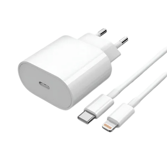Cargador Para Iphone 11 12 13 14 35w Súper Rápido + Cable 1m Blanco