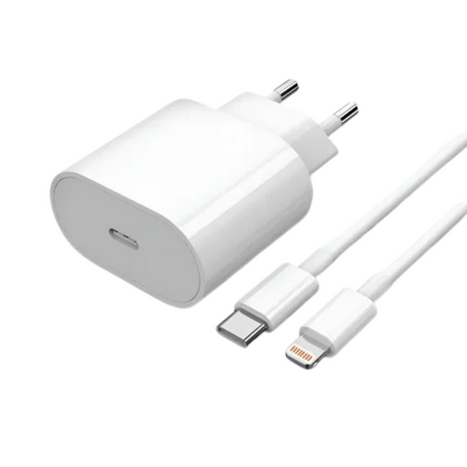 Cargador Para Iphone 11 12 13 14 35w Súper Rápido + Cable 1m Blanco