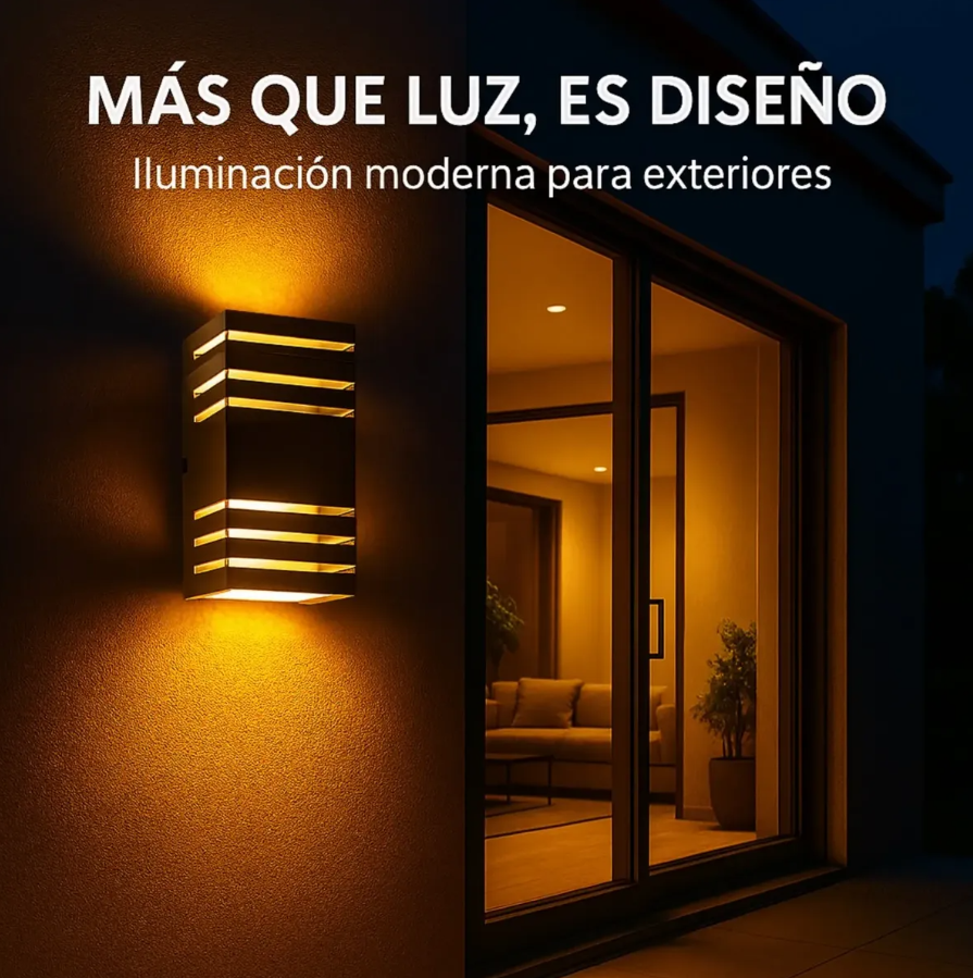 Pack X4 Apliques Luz LED Spot Exterior Bidireccional Aluminio
