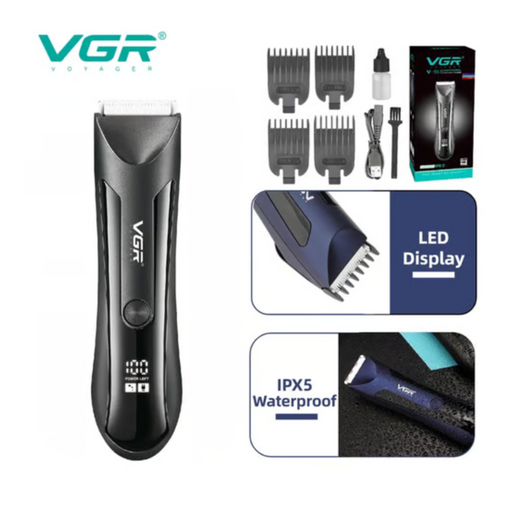 Afeitadora Recortadora Corporal Íntima Cerámica Usb Vgr V951 Negro