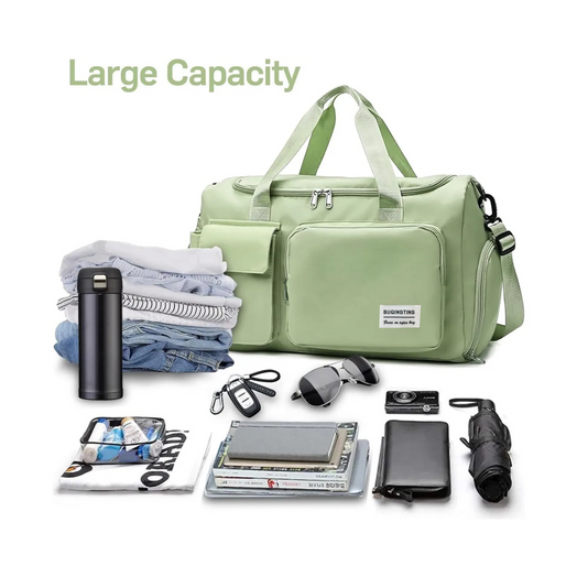 Bolso deportivo de viaje o gimnasio color verde