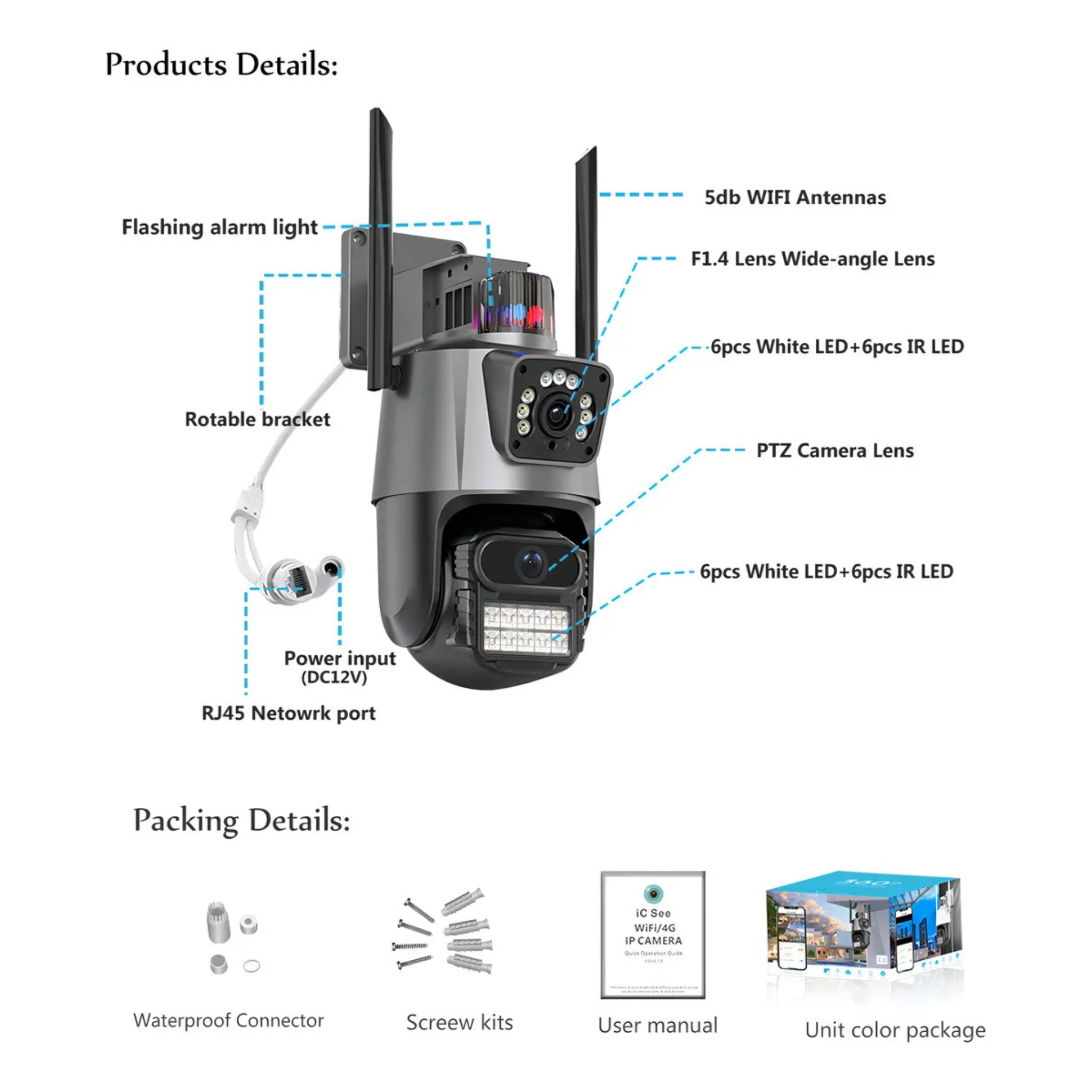 Cámara con Alarma para Exterior
