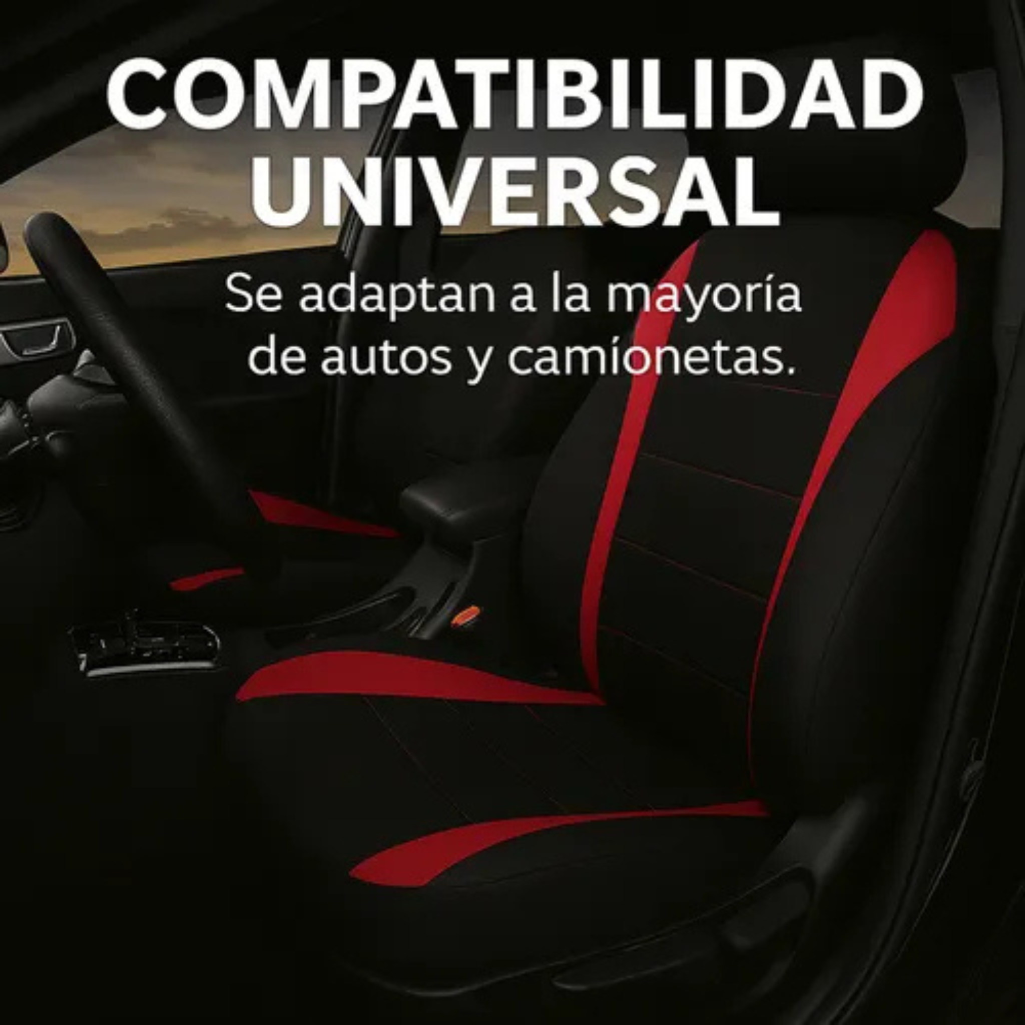 Juego Completo Fundas Cubre Asientos para Auto Varios Colores