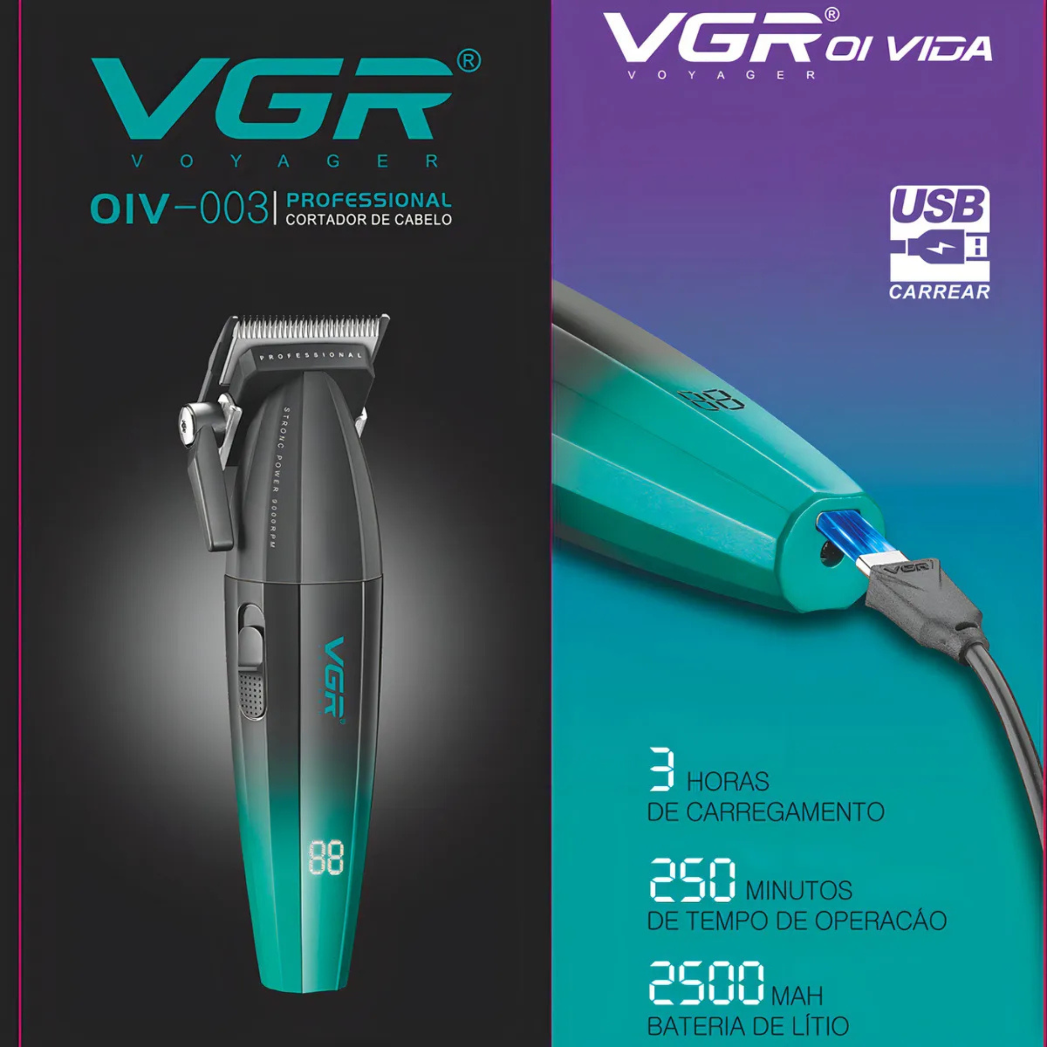 Máquina Profesional Corta Pelo VGR V-003