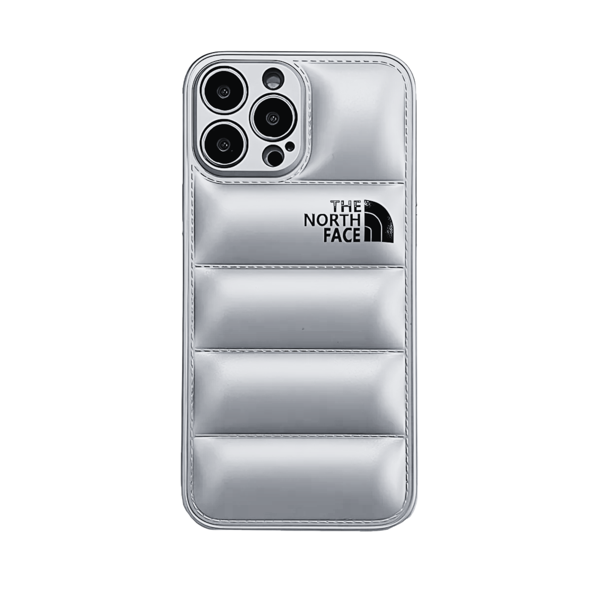 Funda Para Iphone The North Face Case color Plateado