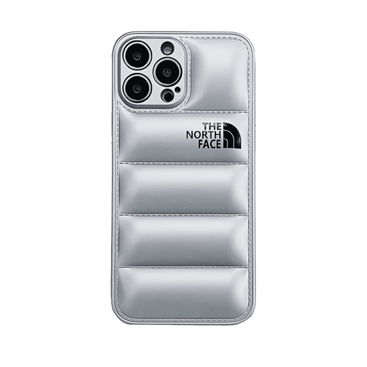 Funda Para Iphone The North Face Case color Plateado