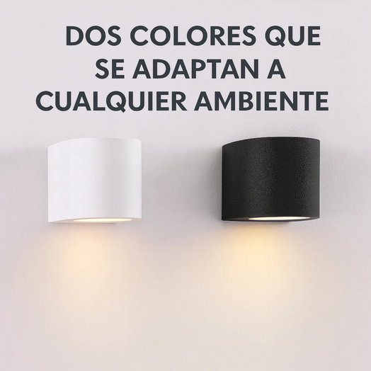 Aplique Luz Exterior Curvo Pared Unidireccional Resiste Agua