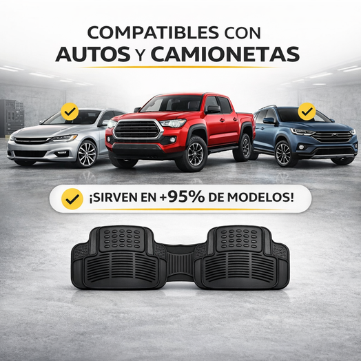 Alfombras De Goma Universales Para Auto Camioneta Antidesliz