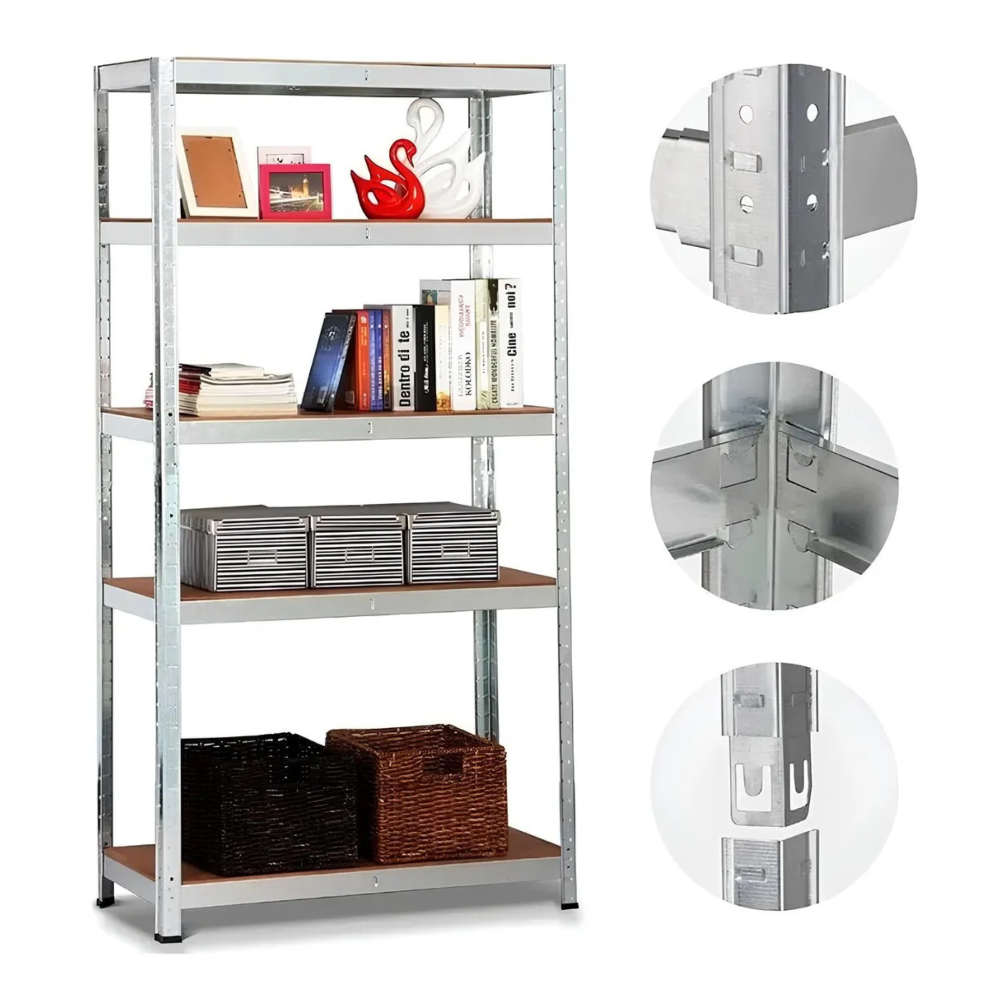 Kit 3 Estanterías Metálicas Encastrable