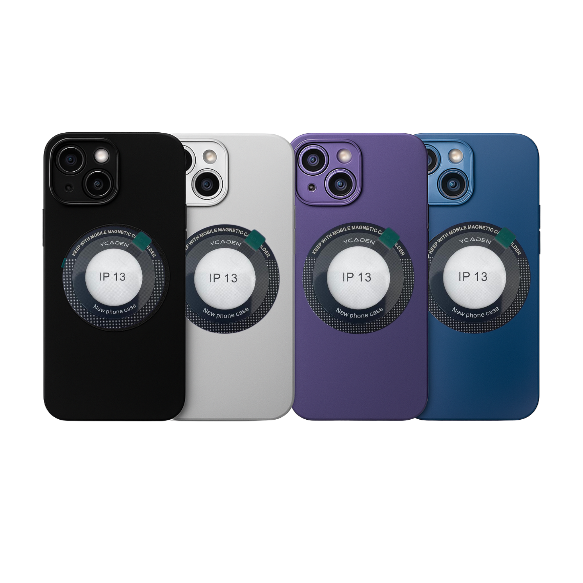 Funda Protectora Magsafe para Iphone Case Metálico Caden Color Azul