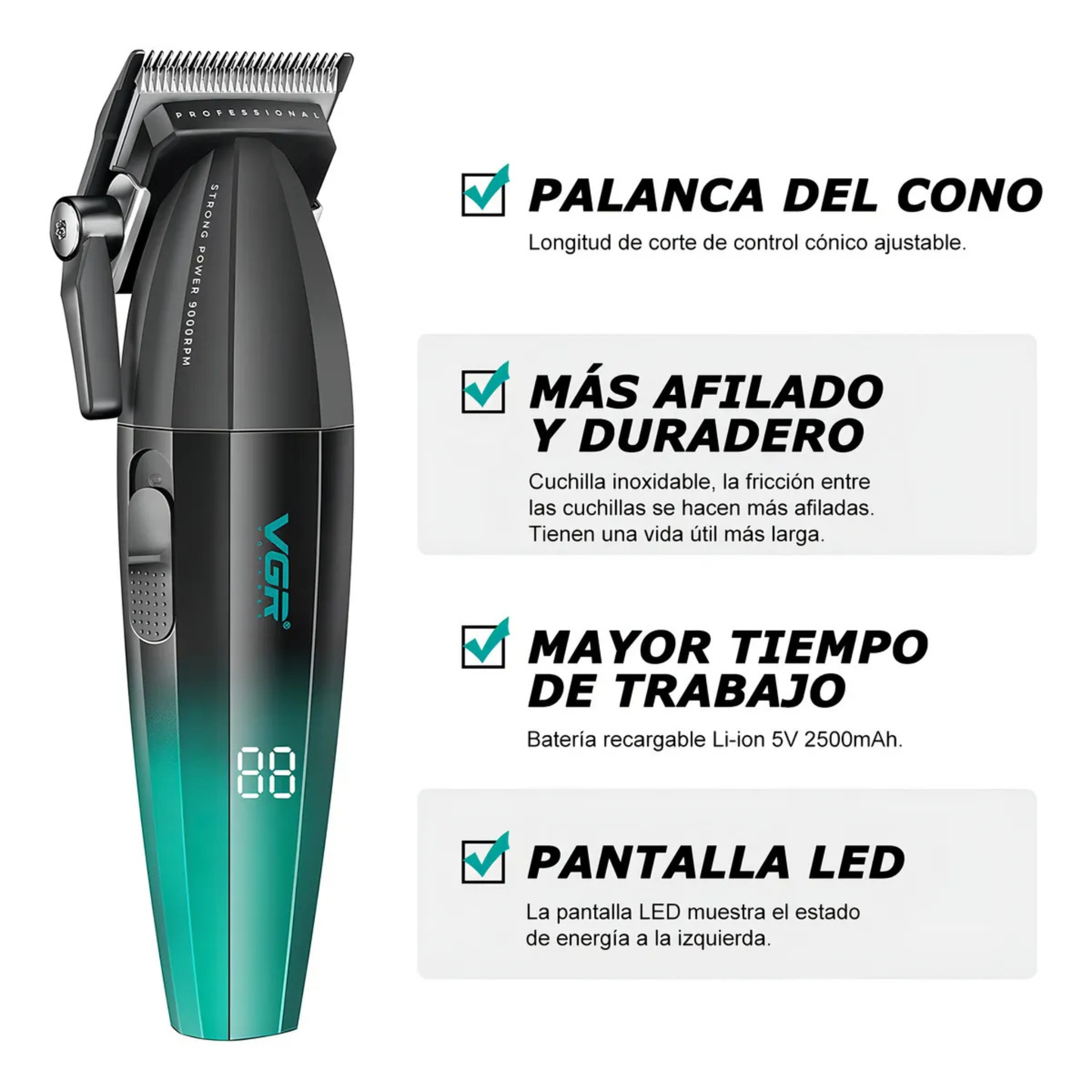 Máquina Profesional Corta Pelo VGR V-003