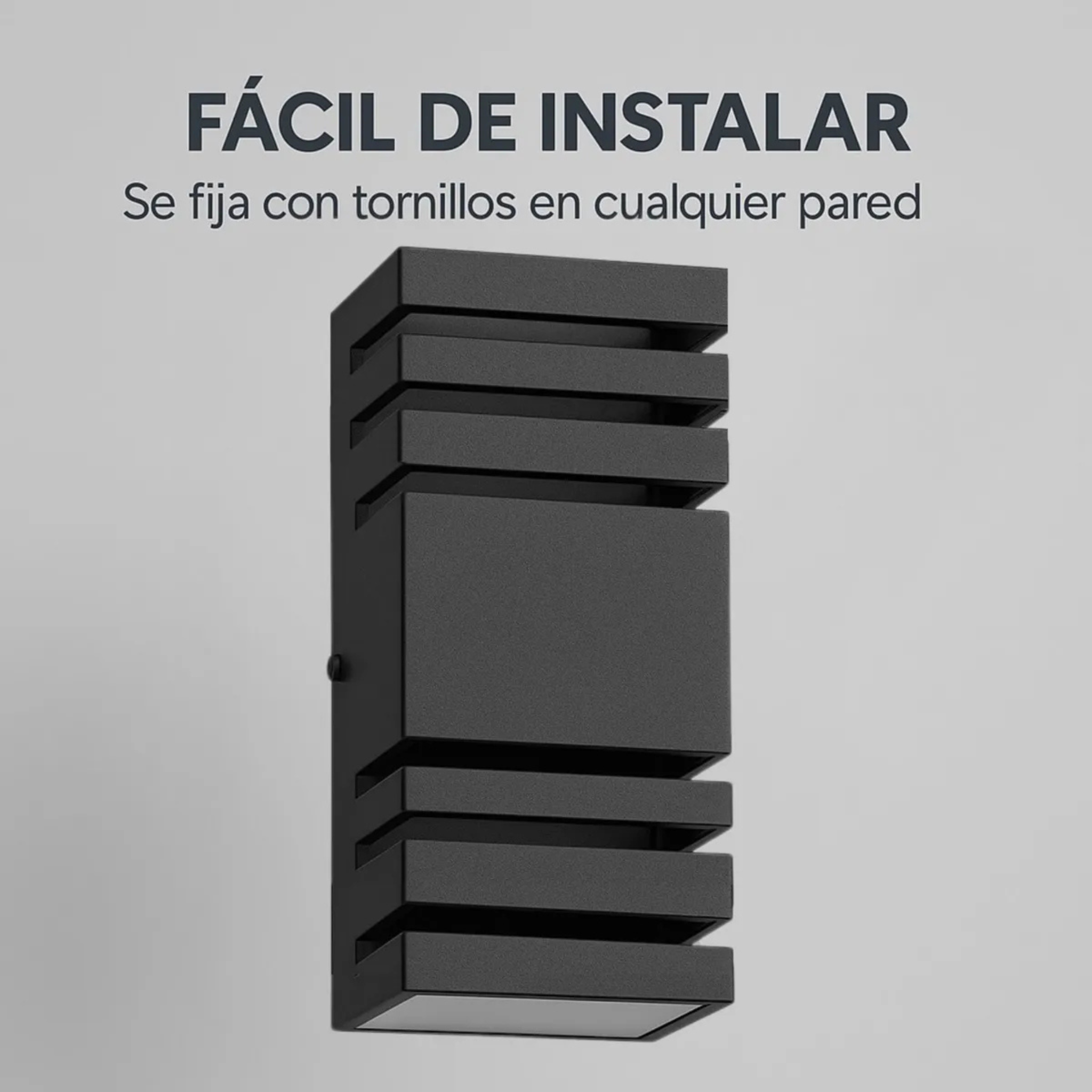 Aplique Spot Exterior Led Integrada Bidireccional Aluminio color Negro