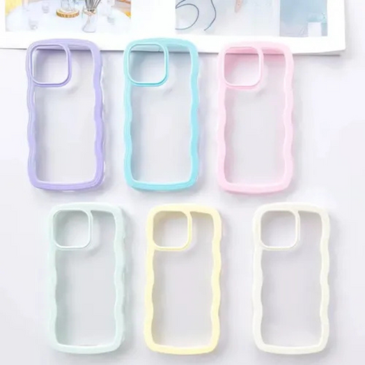 Funda Protector Case Diseño Olas Para Iphone 11/12/13/14/15 Lila Iphone 11 Diseño Olas Para Iphone