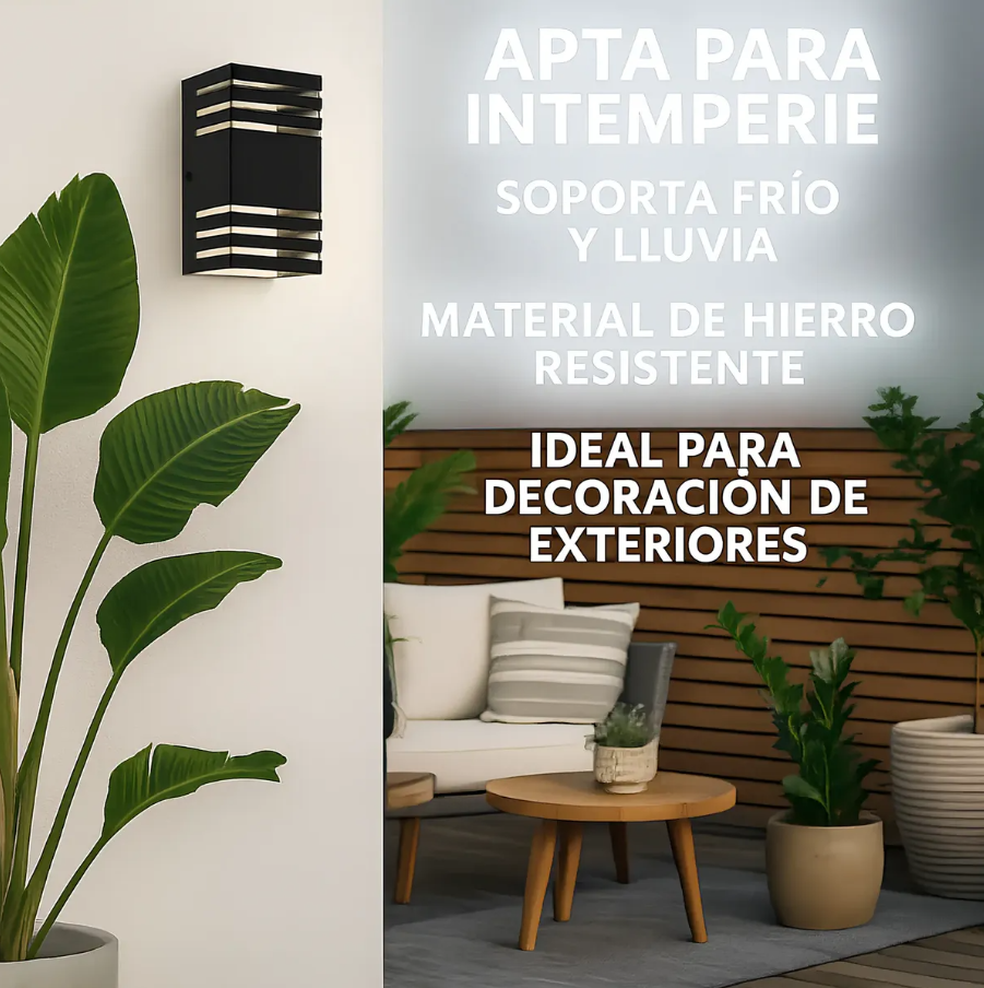 Pack X4 Apliques Luz LED Spot Exterior Bidireccional Aluminio