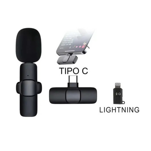 Microfono Inalambrico Para iPhone Microfono para Celular Iphone y Android