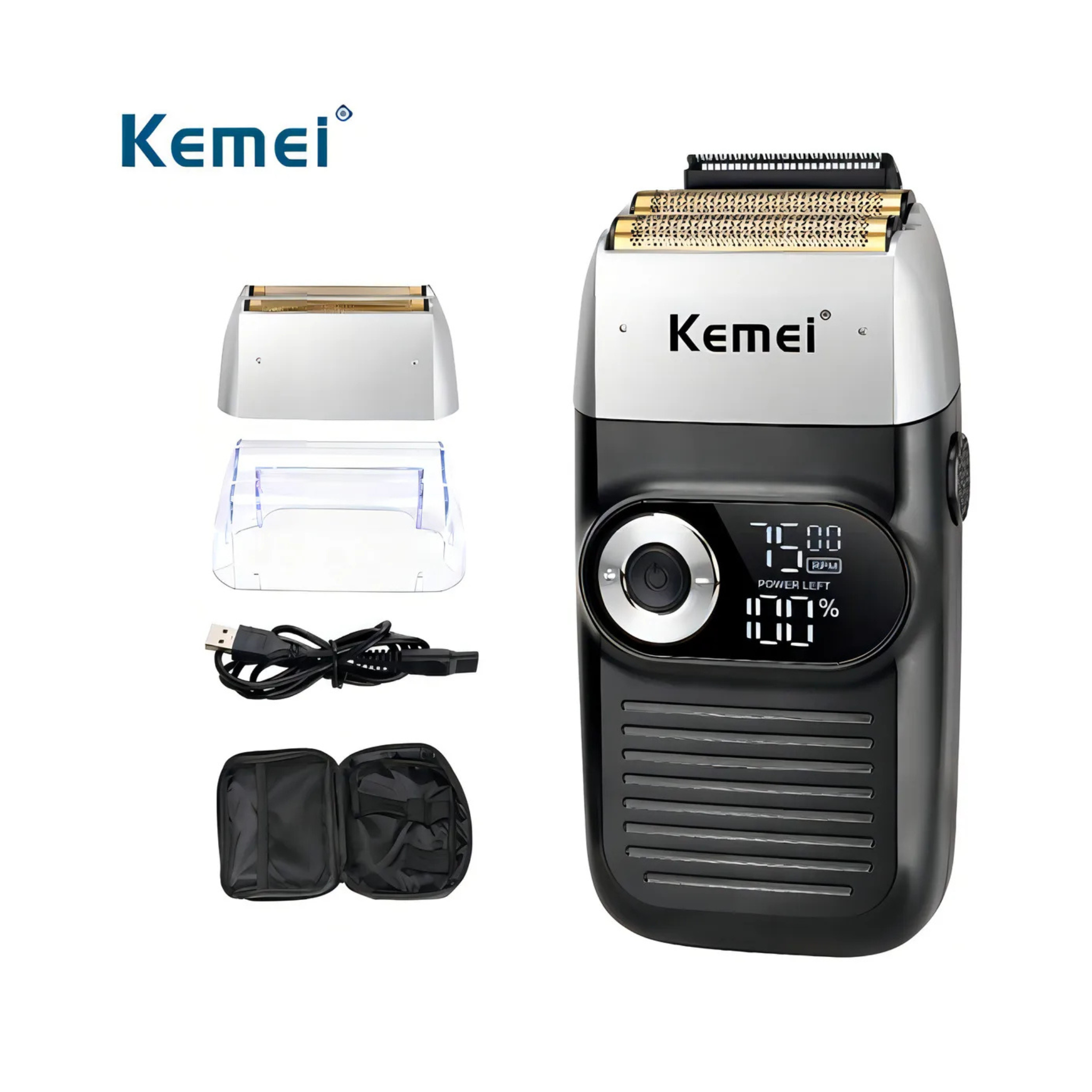 Afeitadora Kemei KM-2026 negra