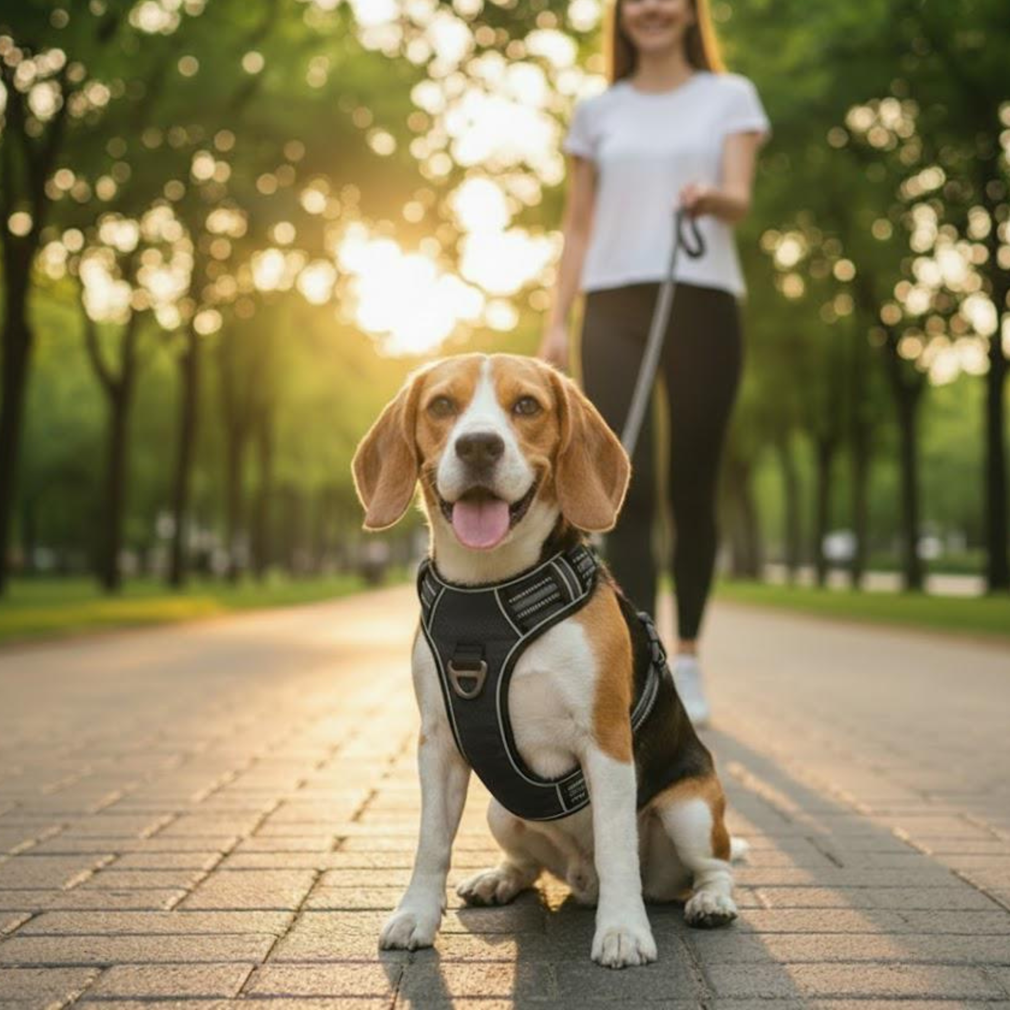 Pechera Arnés Anti Tirones para perro mascotas + Correa para Paseo varios talles