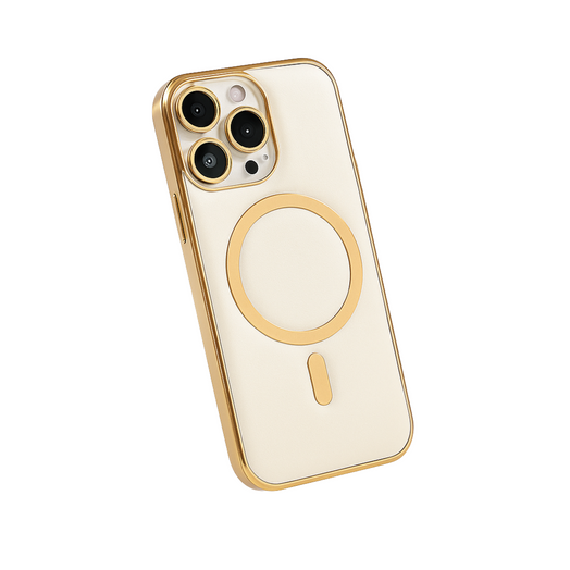 Case Funda Magsafe Magnética Para Iphone color Dorado