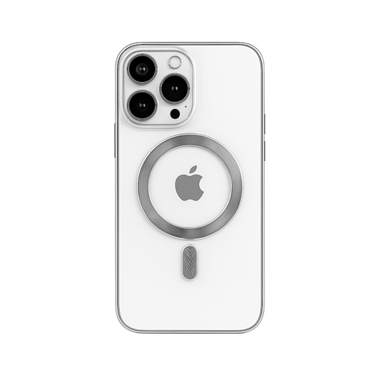 Case Funda Magsafe Magnética Para Iphone color Plateado