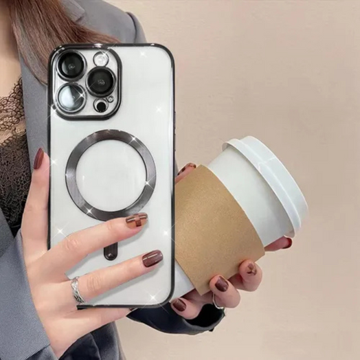 Case Funda Magsafe Magnética Para Iphone color Negro