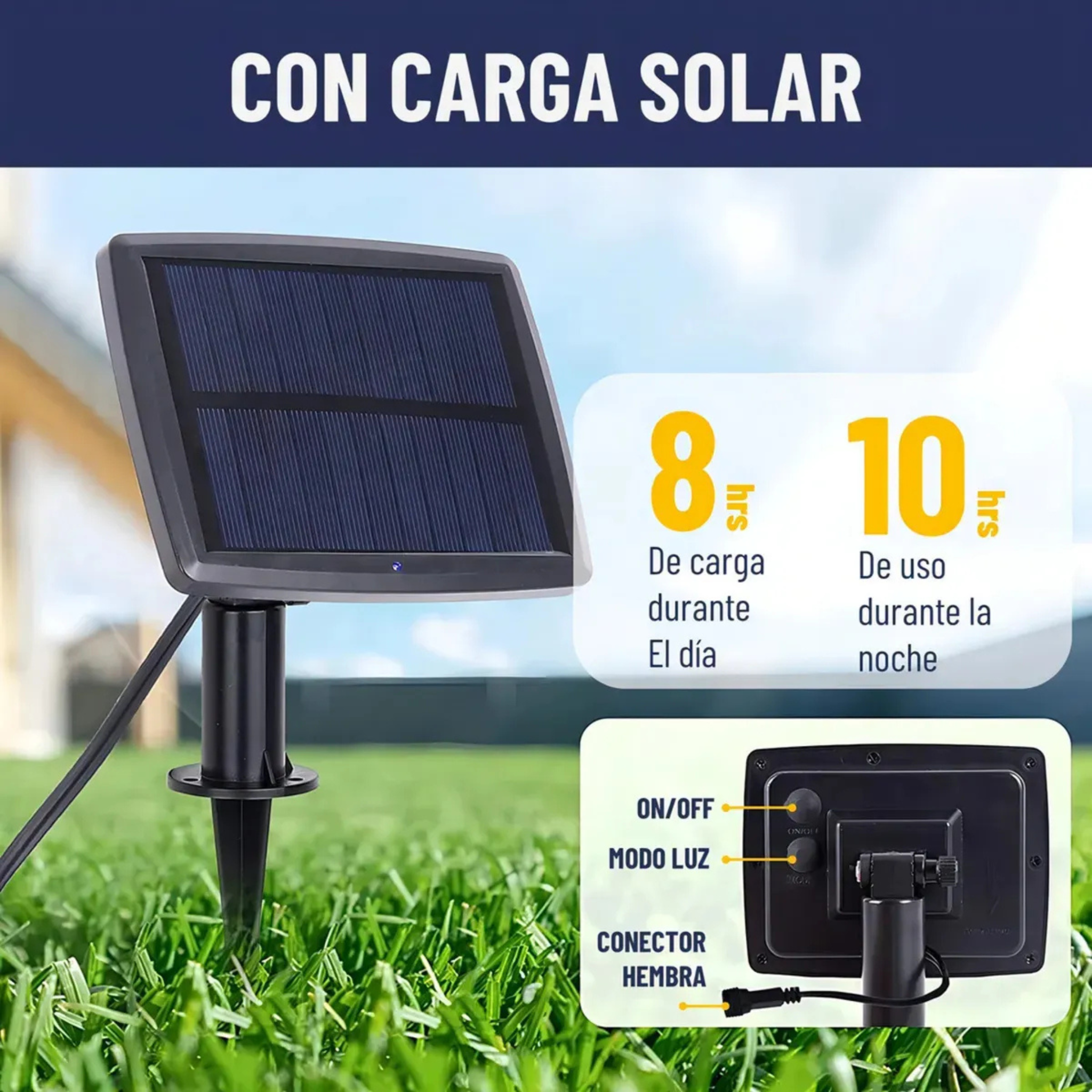 Guirnalda Luces Solar Exterior