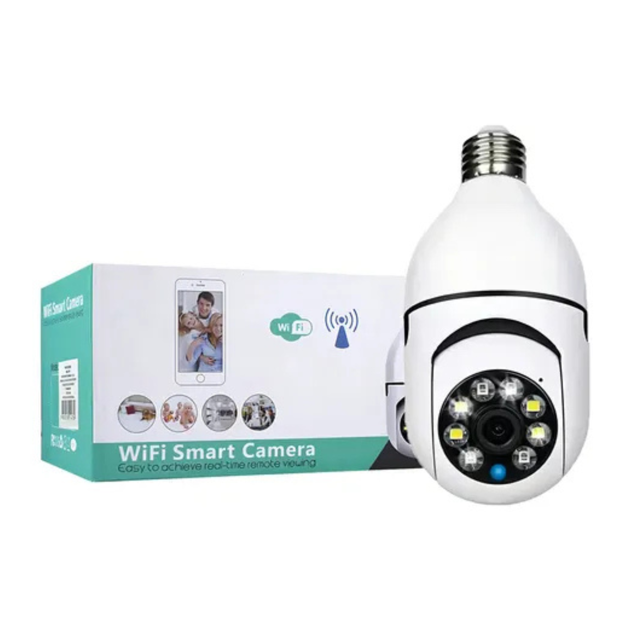Cámara De Seguridad Vigilancia Lampara Wifi Premium HD