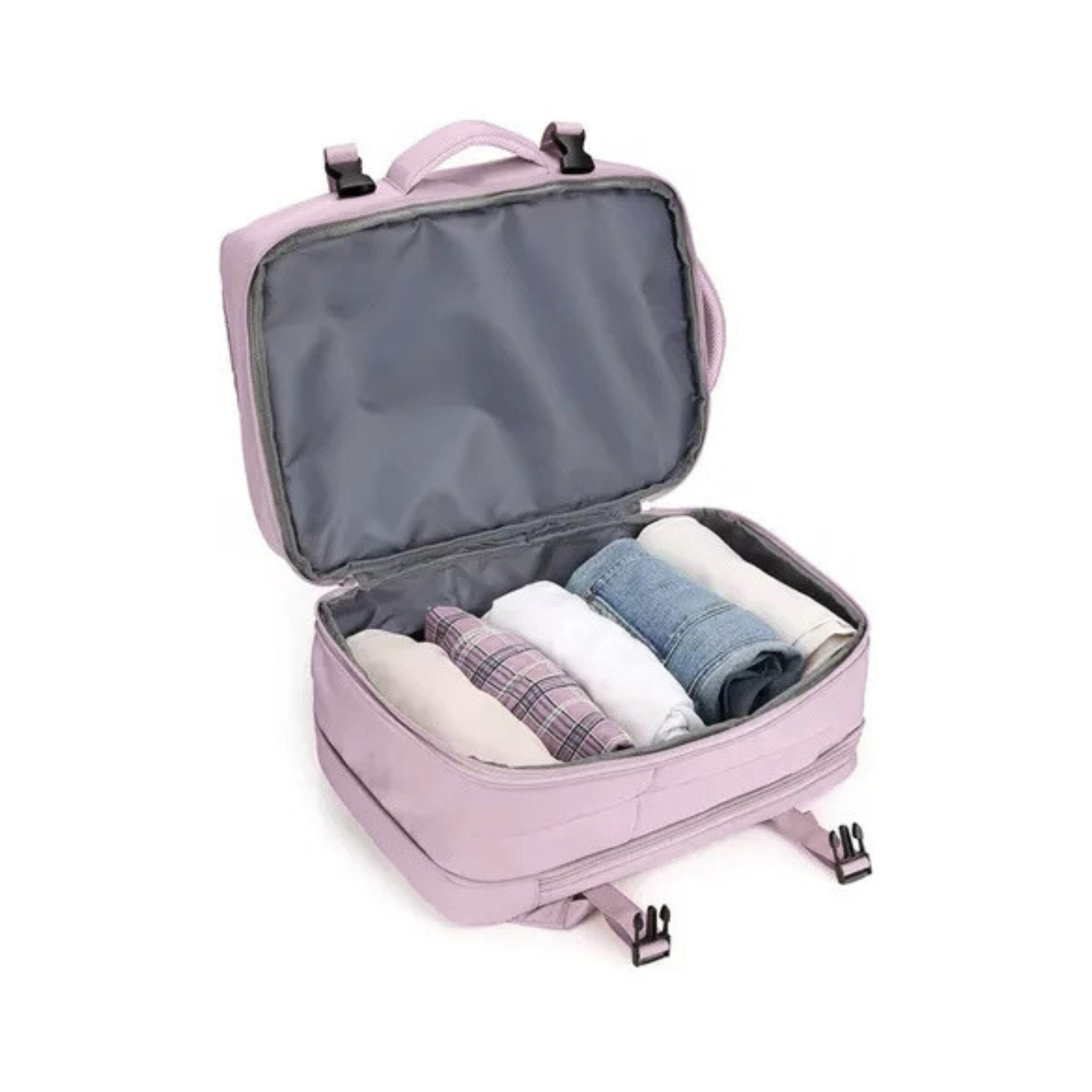 Mochila Viaje Carry On Viral Notebook Aprobada para Avión Lila