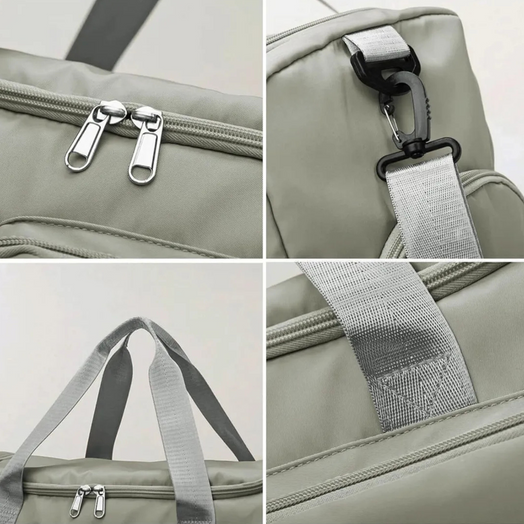 Bolso deportivo de viaje o gimnasio color Gris