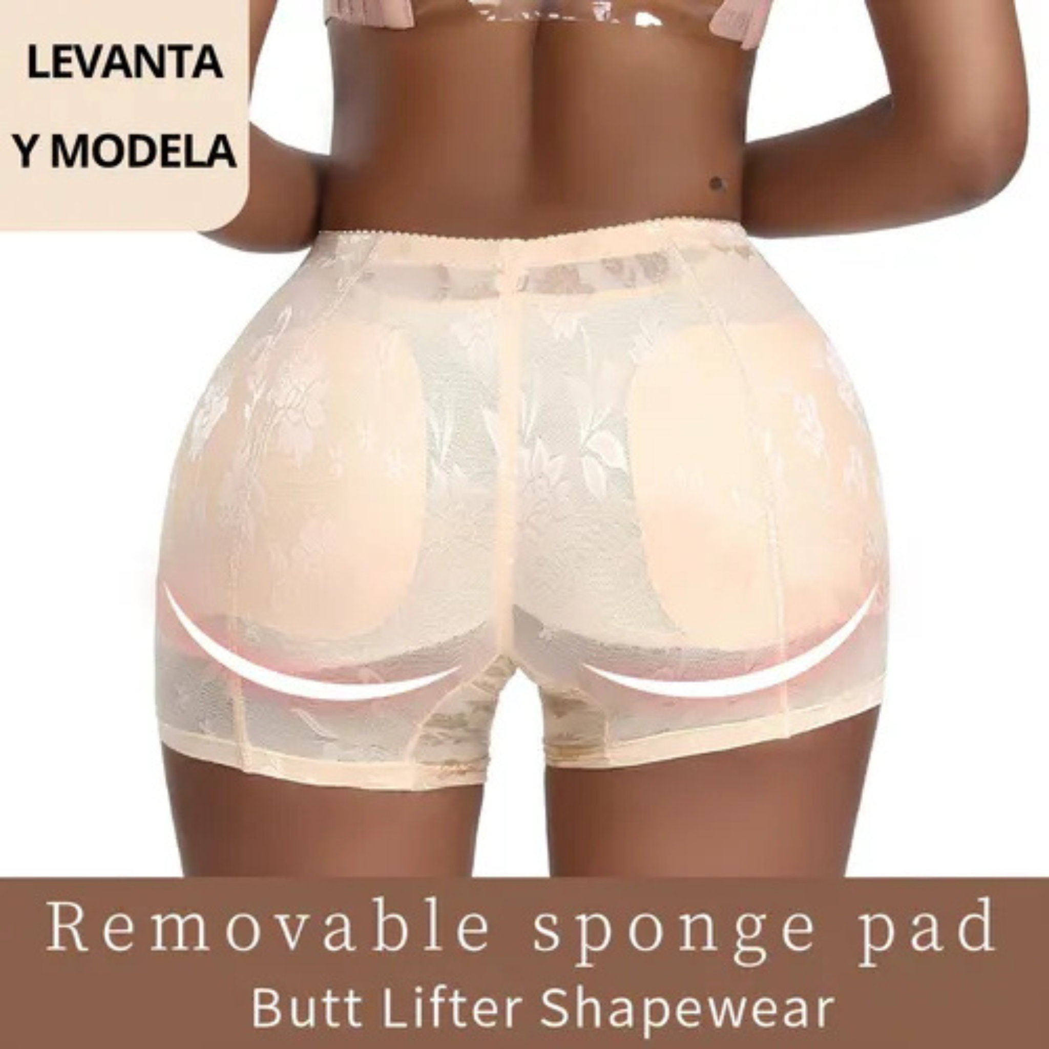 Short Moldeador de Mujer Levanta Glúteos Color Negro&Beige cod 6696