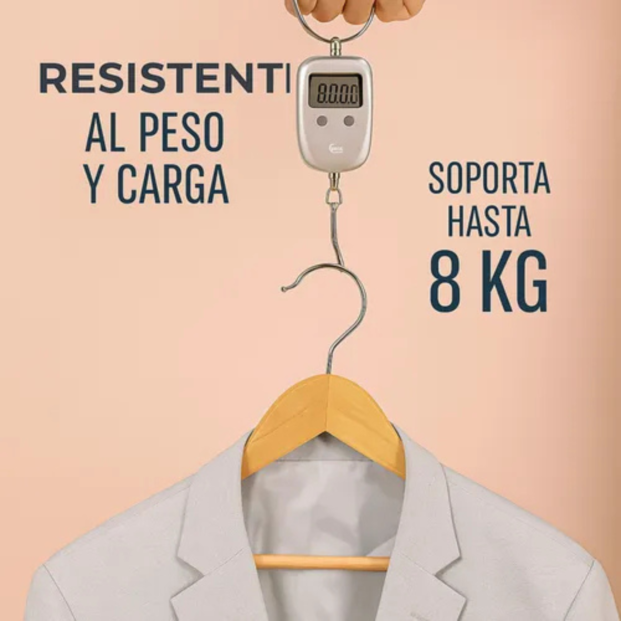 Pack De 10 Perchas De Madera Calidad Premium Resistentes Marrón Claro