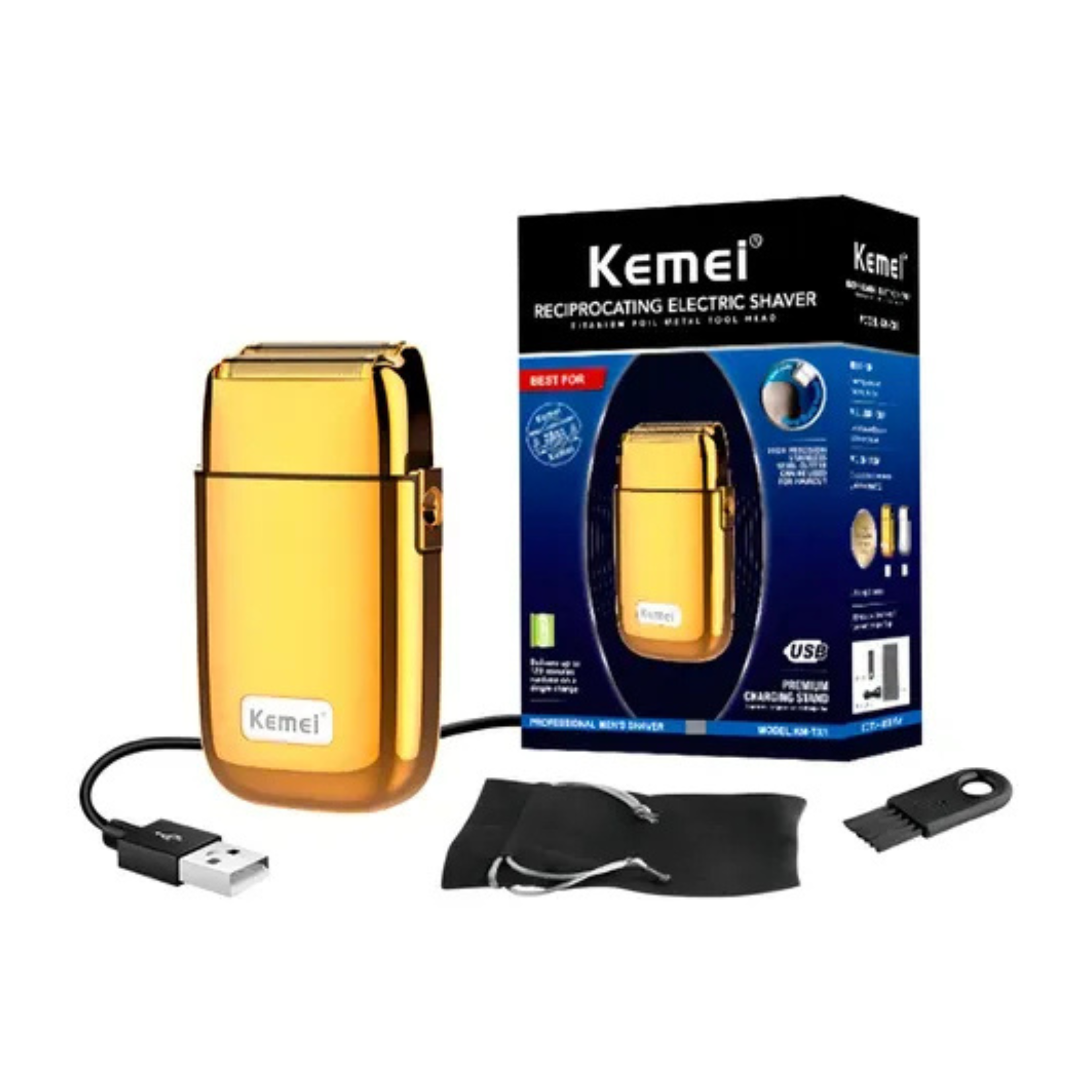 Kemei Shaver KM-TX1 afeitadora dorada