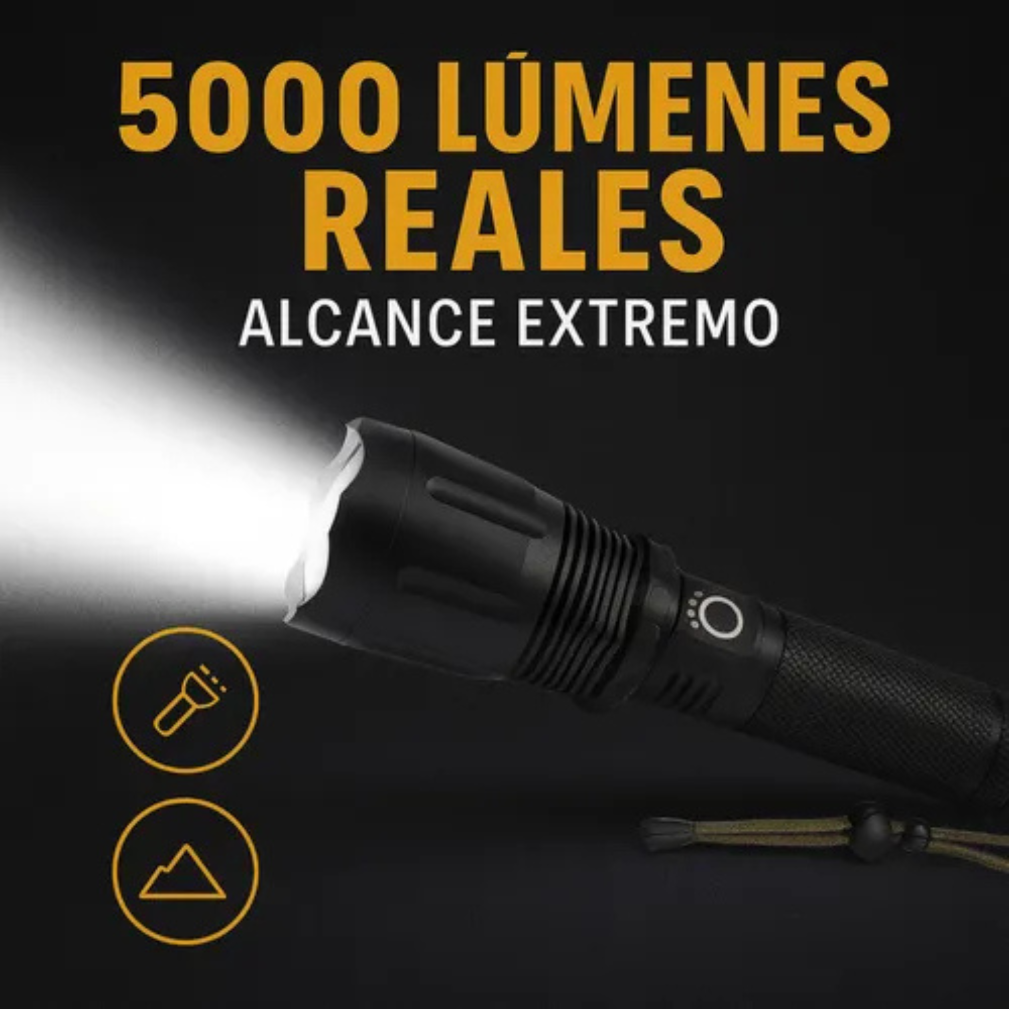 Linterna Táctica Militar Led Recargle para Camping Pesca y más