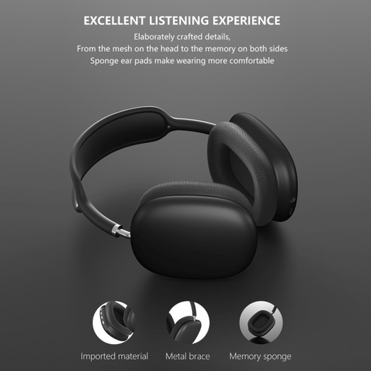 Audífonos Inalámbricos Bluetooth P9 Plus Premium Color Negro