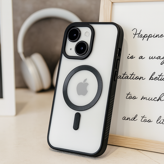 Case Funda Magsafe Magnética Para Iphone color Negro