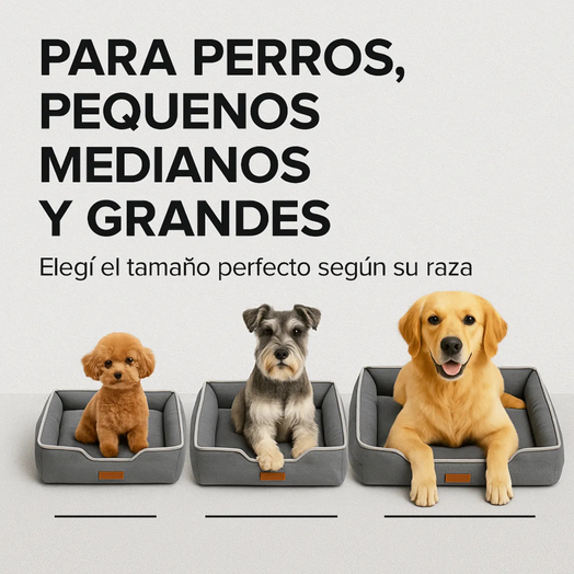 Cucha Cama Acolchada Impermeable Mascota Perro Chico Talle S Negro Liso