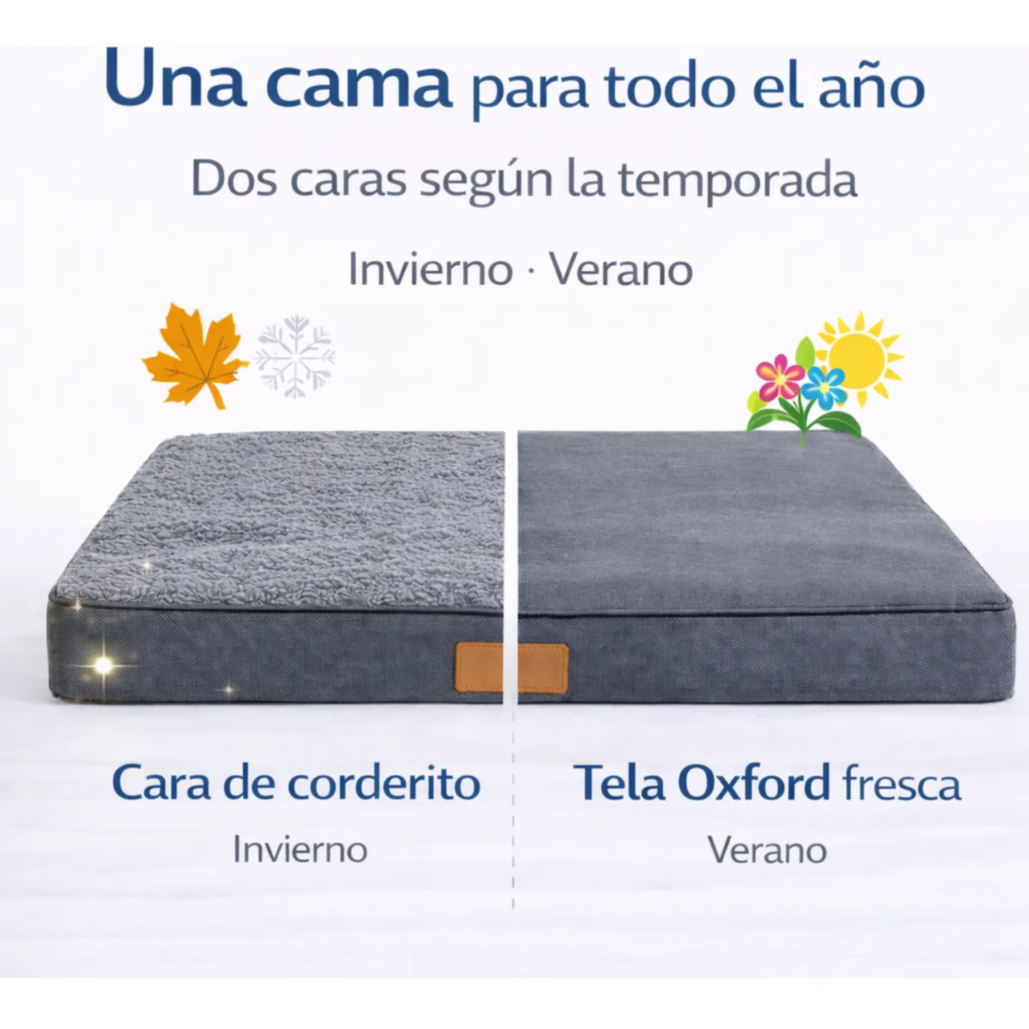 Cama Ortopédica Para Mascotas Invierno/Verano