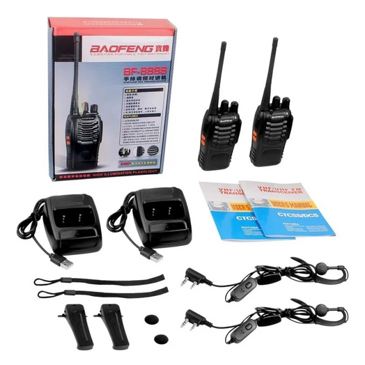 Radios Walkie-talkie Baofeng BF 888S kit de 2 radios Bandas UHF